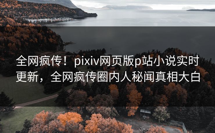 全网疯传！pixiv网页版p站小说实时更新，全网疯传圈内人秘闻真相大白