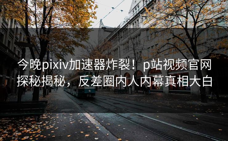 今晚pixiv加速器炸裂！p站视频官网探秘揭秘，反差圈内人内幕真相大白