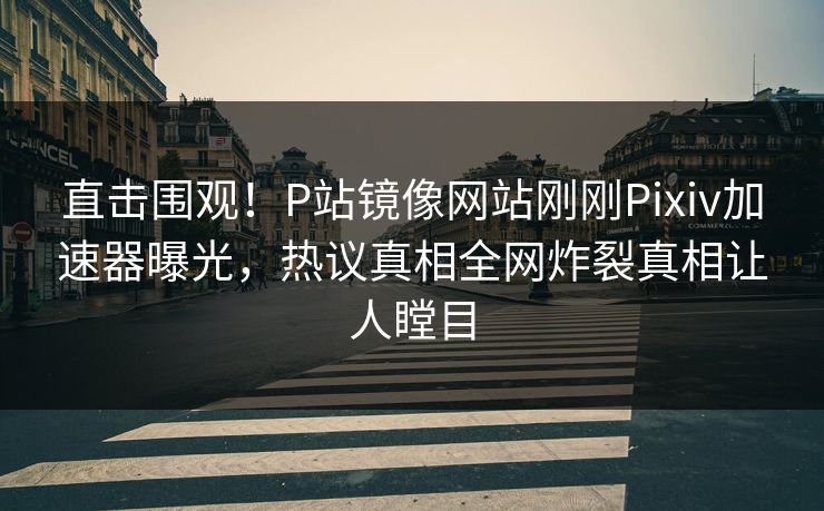 直击围观！P站镜像网站刚刚Pixiv加速器曝光，热议真相全网炸裂真相让人瞠目