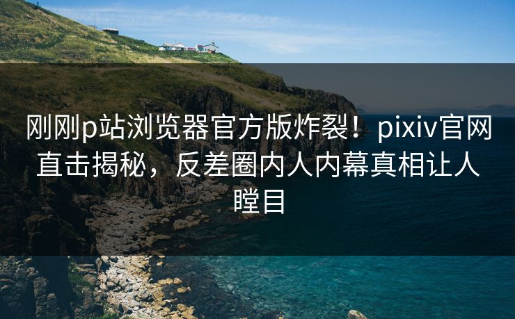 刚刚p站浏览器官方版炸裂！pixiv官网直击揭秘，反差圈内人内幕真相让人瞠目