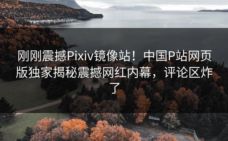 刚刚震撼Pixiv镜像站！中国P站网页版独家揭秘震撼网红内幕，评论区炸了