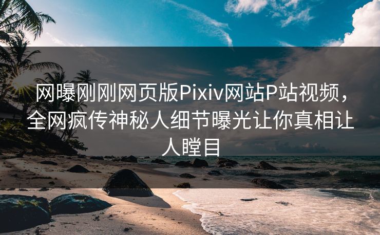 网曝刚刚网页版Pixiv网站P站视频，全网疯传神秘人细节曝光让你真相让人瞠目